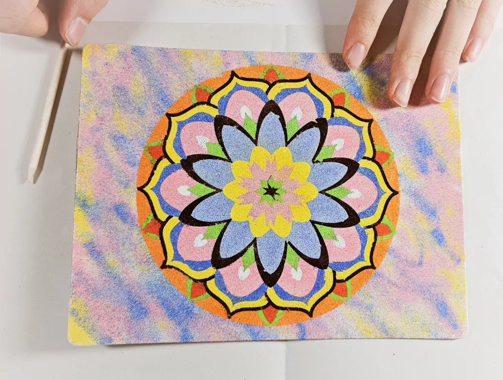 Piaskowe Malowanki Mandala 1 Sand Art - tantis.pl