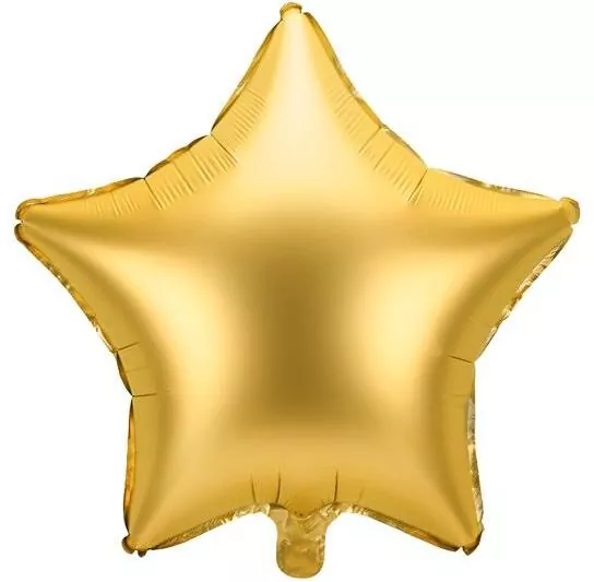Balon foliowy złoty. Gwiazdka 48cm - tantis.pl