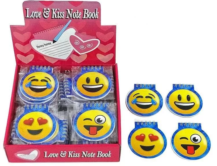 Notesik okragły buźki 8cm, 48 sztuk - tantis.pl