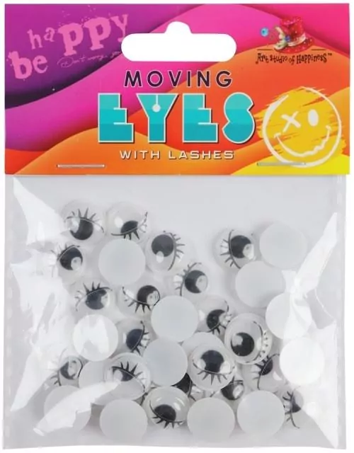 Oczy samoprzylepne 12mm czarno-białe - tantis.pl