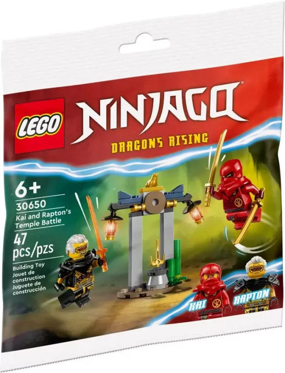 LEGO® Ninjago. Bitwa Kaia i Raptona w świątyni 30650 - tantis.pl