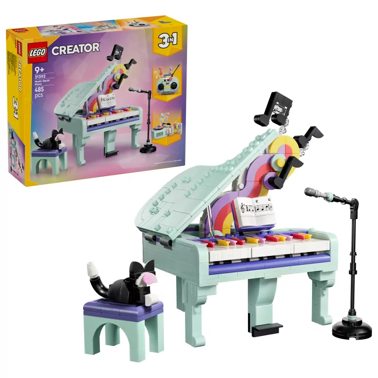 LEGO® Dekoracyjny fortepian z kotem 31392 - tantis.pl