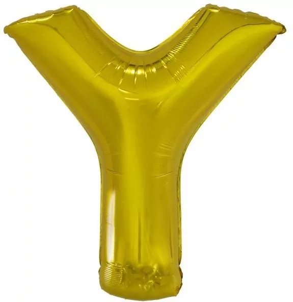Balon foliowy litera Y złota 76x86cm - tantis.pl