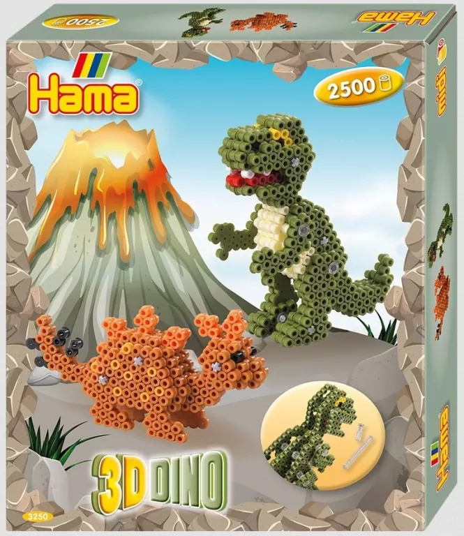 Koraliki Świnka Dinozaury 3D 2500 - tantis.pl