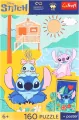 Puzzle 160 Stitch na fali + plakat TREFL - tantis.pl