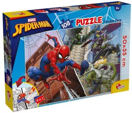 Lisciani. Puzzle 108 dwustronne. Marvel Spiderman - tantis.pl