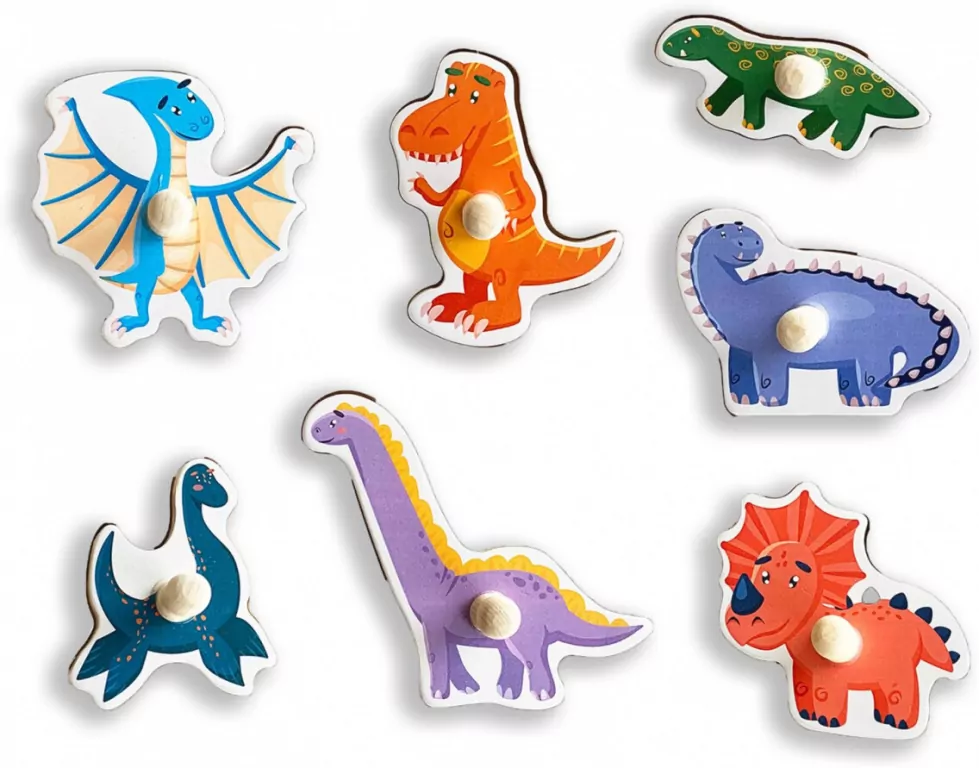 Układanka drewniana dinozaury - tantis.pl