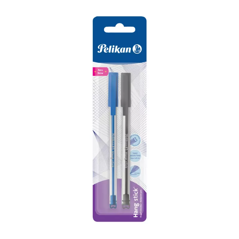 Długopis Hang Stick 1mm nieb.+czarny PELIKAN - tantis.pl