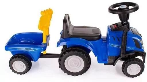 Jeździk traktor New Holland z przyczepką niebieski - tantis.pl