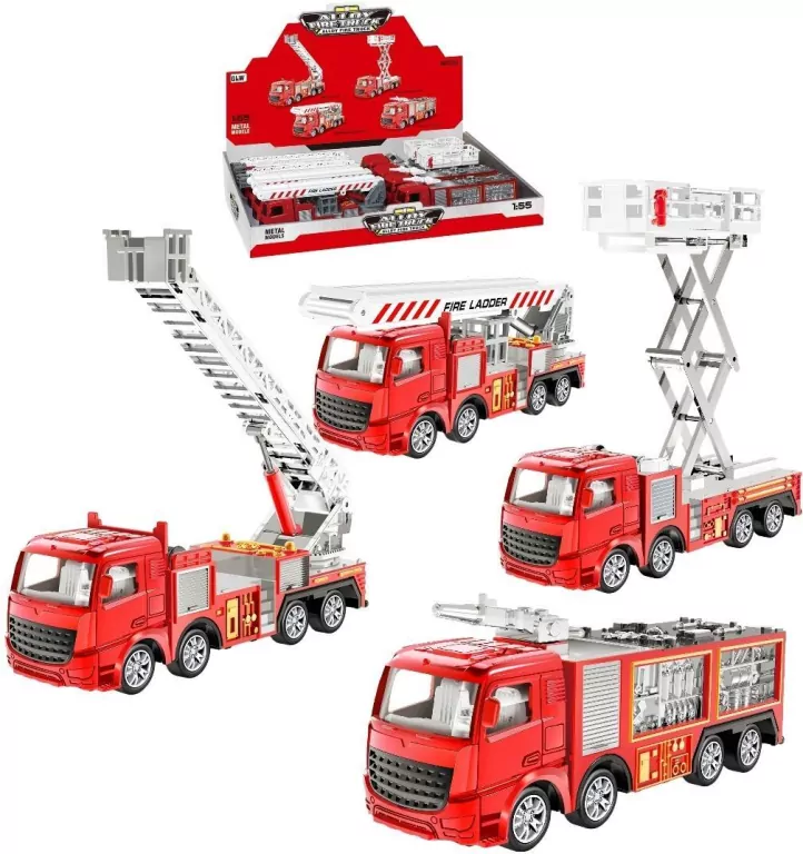 Auto straż pożarna metalowa MIX - tantis.pl