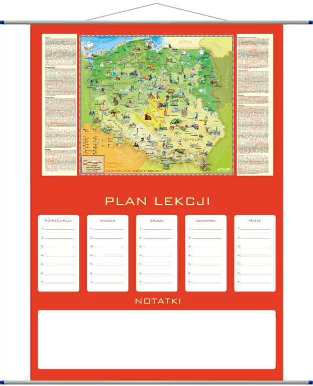Plan lekcji, mapa. Polska Młodego Odkrywcy - tantis.pl