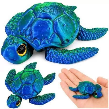 Żółw morski 3D ruchome elementy 8cm - tantis.pl