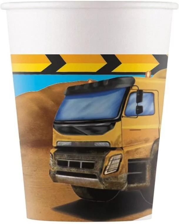 Kubeczki papierowe Construction 200ml - tantis.pl