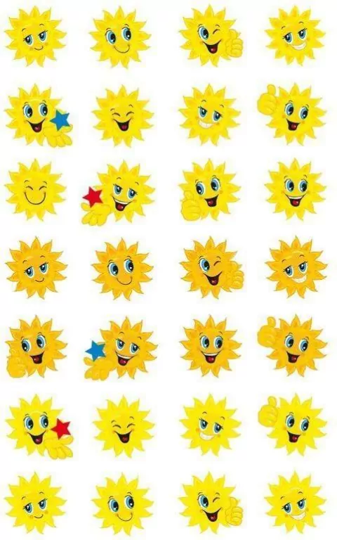 Naklejki papierowe - słoneczka - tantis.pl