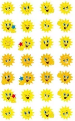 Naklejki papierowe - słoneczka