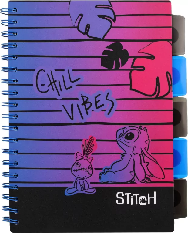 Kołobrulion B5 Disney Black Stitch 100 kartek wzór 3 - tantis.pl
