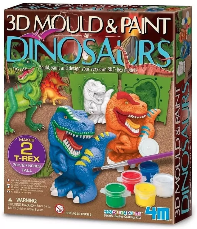 Odlewy gipsowe 3D. Dinozaury - tantis.pl