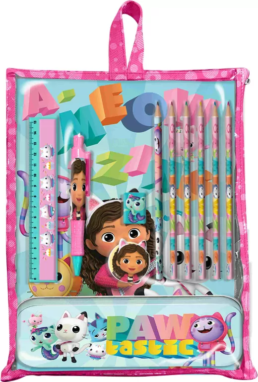 Zestaw piśmienniczy. Gabby's Dollhouse, 12 elementów - tantis.pl