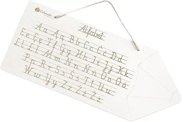 Znam swój alfabet. Tablica drewniana - tantis.pl