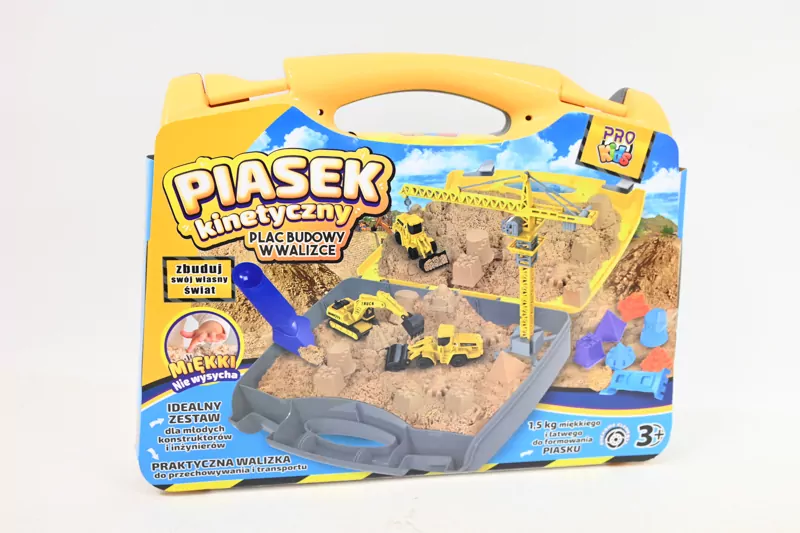 Piasek kinetyczny. Plac Budowy w walizce - tantis.pl