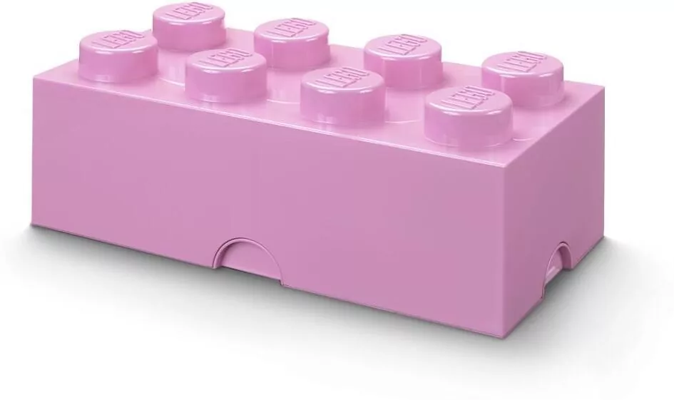 LEGO(R) pojemnik klocek ósemka różowy jasny - tantis.pl
