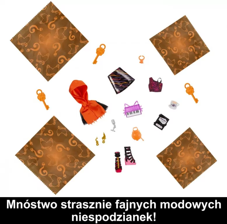 Straszy sekrety Toralei Stripe neon Monster High - tantis.pl