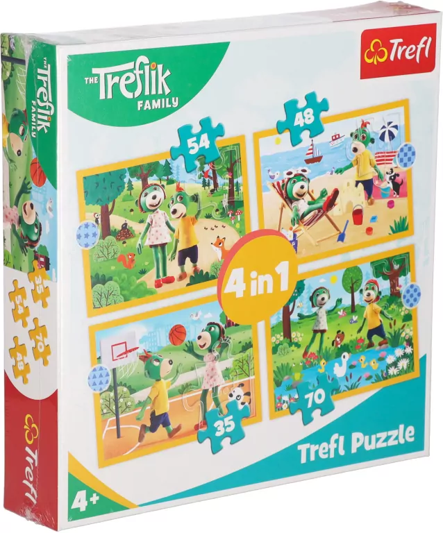 Puzzle 4w1 Trefliki na wakacjach TREFL - tantis.pl