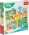 Puzzle 4w1 Trefliki na wakacjach TREFL - tantis.pl