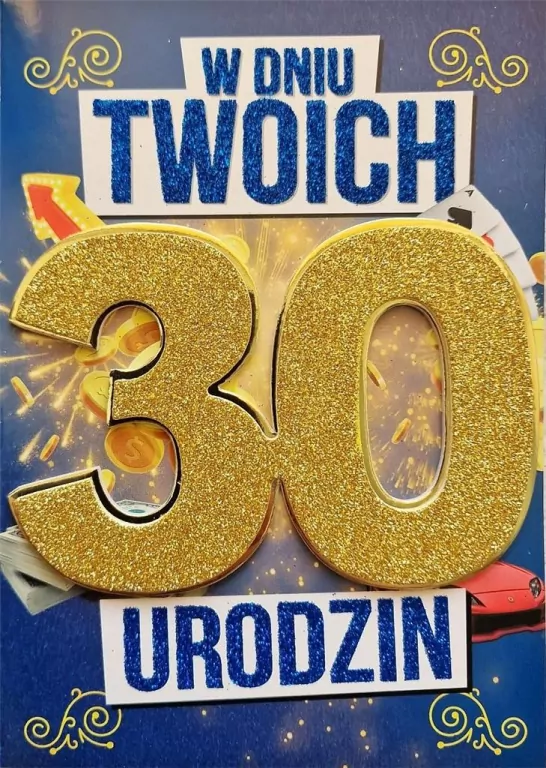 Karnet Urodziny 30 męskie - tantis.pl