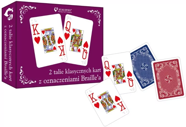 Karty klasyczne ze znakami Braille'a - tantis.pl