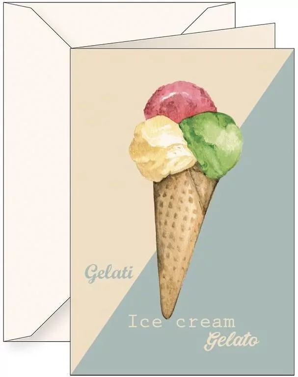 Karnet B6 + koperta. Lody - tantis.pl