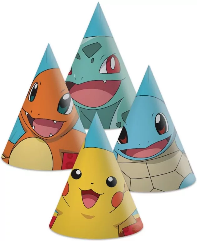 Czapeczki papierowe Pokemon - tantis.pl