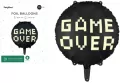 Balon foliowy Game over czarny 45cm - tantis.pl