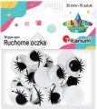 Oczy dekoracyjne czarno -białe z rzęsami 25mm - tantis.pl