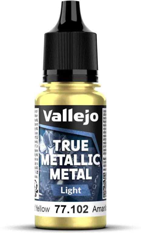 Vallejo: 77.102 - True Metallic Metal - Light - Radiant Yellow (18 ml) - tantis.pl