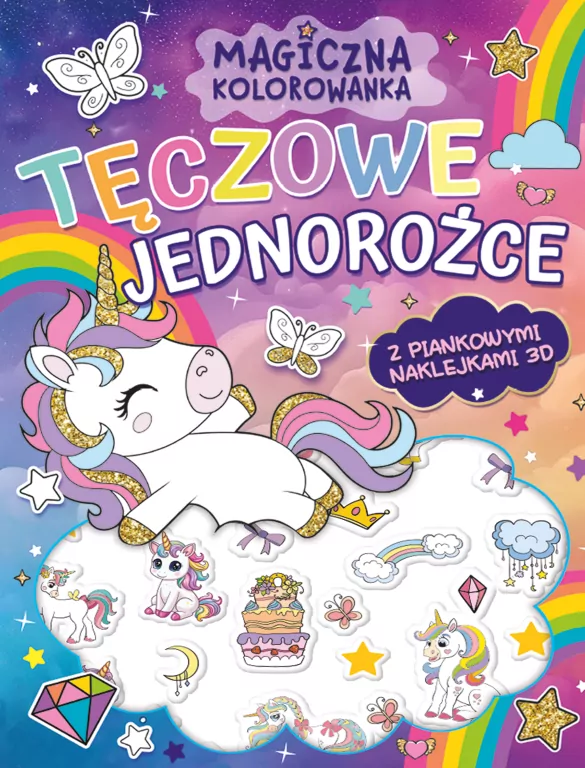 Magiczna kolorowanka. Tęczowe jednorożce - tantis.pl