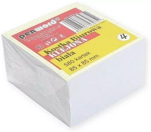 Kostka biurowa biała 85x85x50mm 580K - tantis.pl