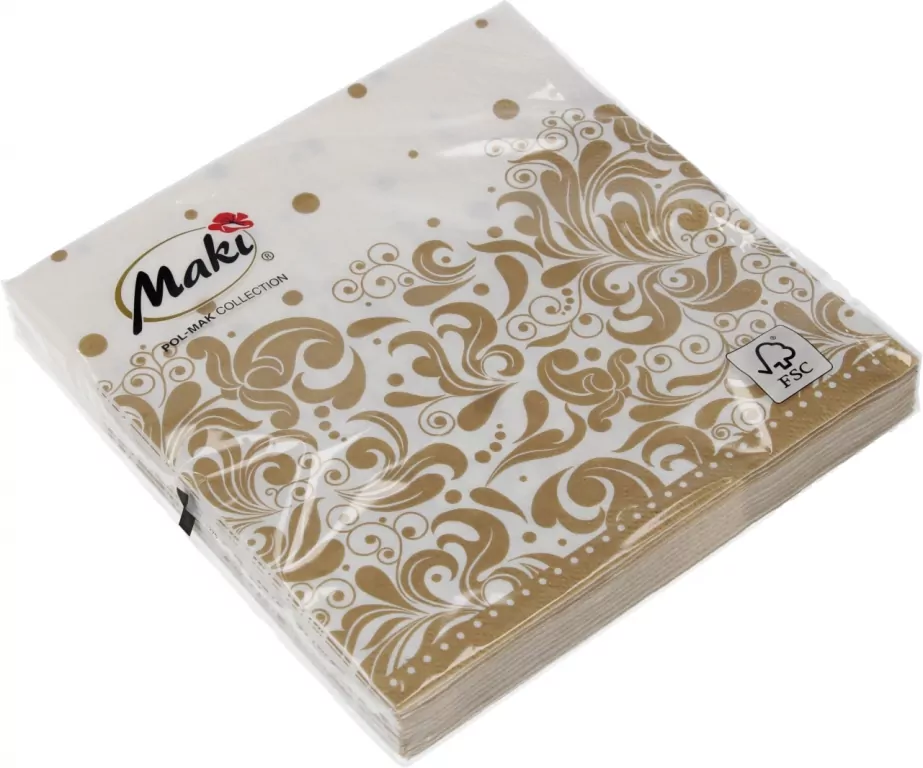 SERWETKA PAP 3W 330X330 ORNAMENT ZLO PM OP - tantis.pl