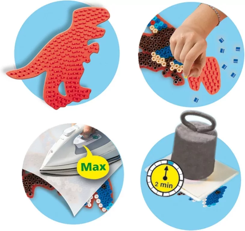 Dinozaur T-REX. Koralikowe prasowanki. - tantis.pl