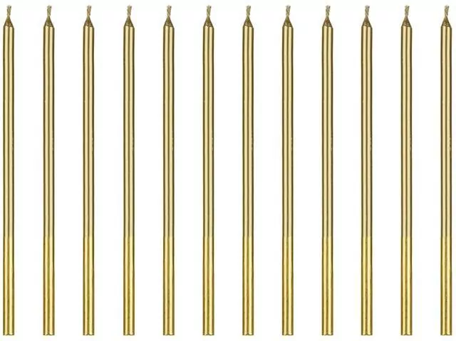 Świeczki urodzinowe gładkie złote 14cm - tantis.pl