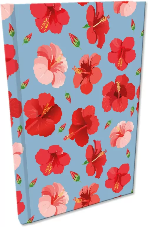 Notes A5 kratka Soft Touch Hibiskusy w jeansie - tantis.pl