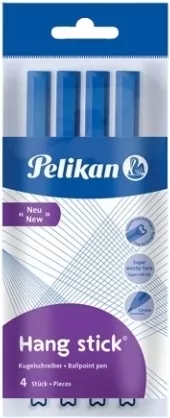 Długopis Hang Stick 1mm niebieski 4szt PELIKAN - tantis.pl