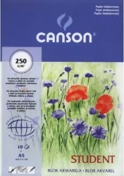 Blok akwarela STUDENT fakturowany A5 250g 10arkuszy p5 CANSON