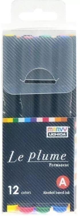 Markery permanentne z końcówką pędzelkową 12szt - tantis.pl