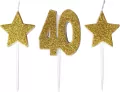 Świeczki urodzinowe 40 z gwiazdki - tantis.pl