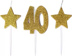 Świeczki urodzinowe 40 z gwiazdki
