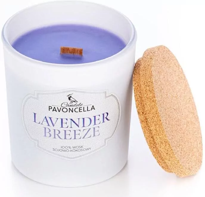 Świeczka sojowa Lavender Breeze biała 135g - tantis.pl