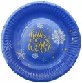 Talerzyki papierowe Hello Winter 18cm - tantis.pl
