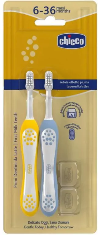 Szczoteczki do zębów indigo/musztardowy 6-36m - tantis.pl