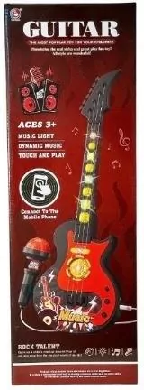 Gitara z mikrofonem światło i dźwięk - tantis.pl